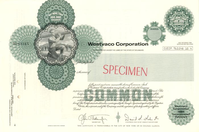 Westvaco Corporation - Stock Certificate